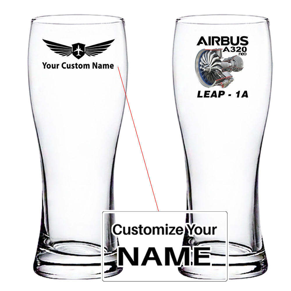 Airbus A320neo & Leap 1A Designed Pilsner Beer Glasses