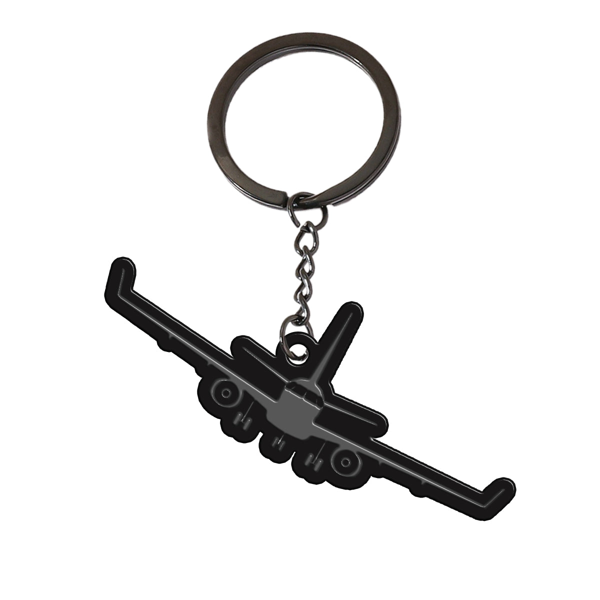 Embraer E-190 Silhouette Plane Designed Hollow Key Chains