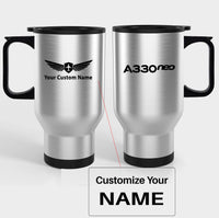 Thumbnail for A330neo & Text Designed Travel Mugs (With Holder)