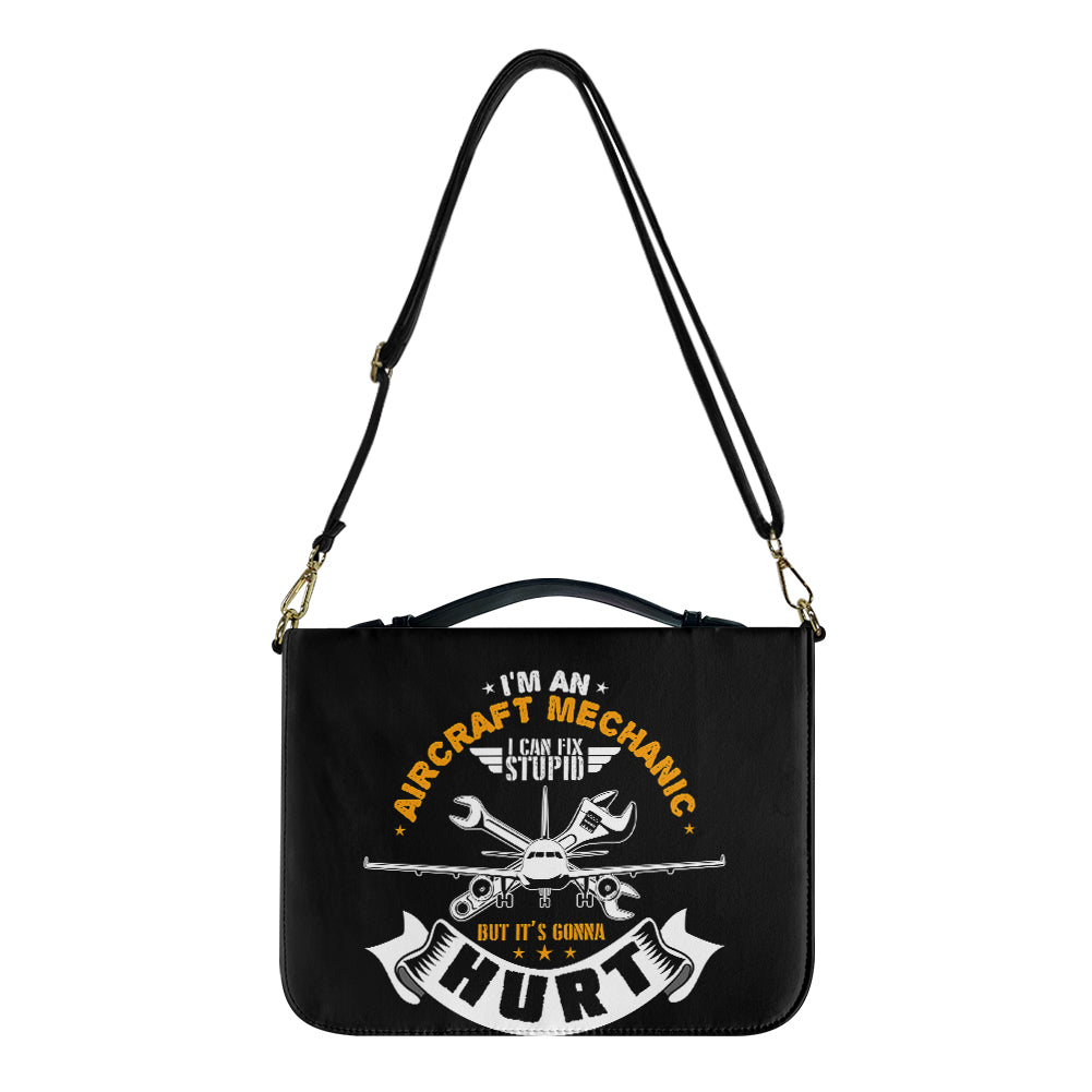 I'm an Aircraft Mechanic Designed PU Accessories Bags Strap Style