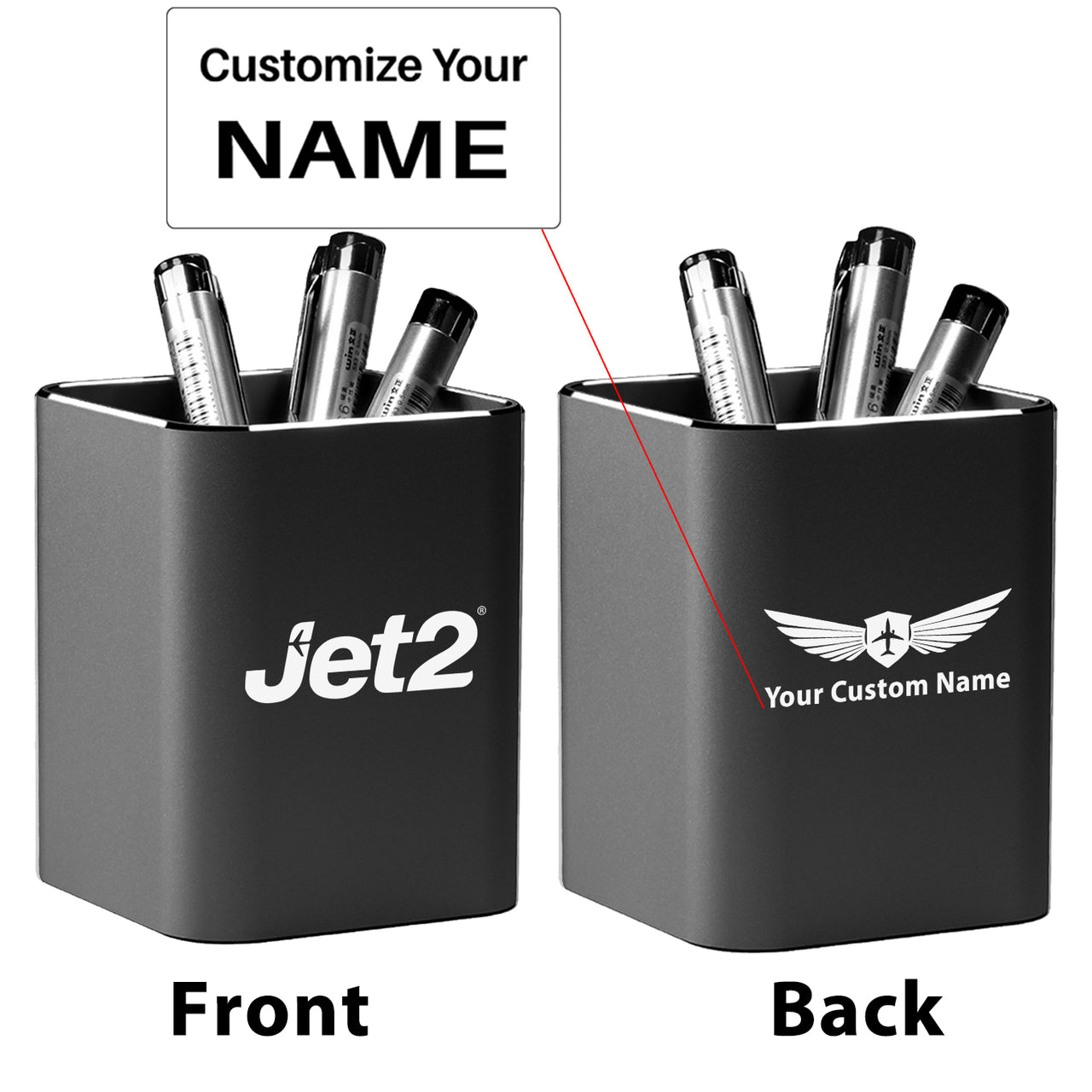 JET2 Airlines Designed Aluminium Alloy Pen Holders