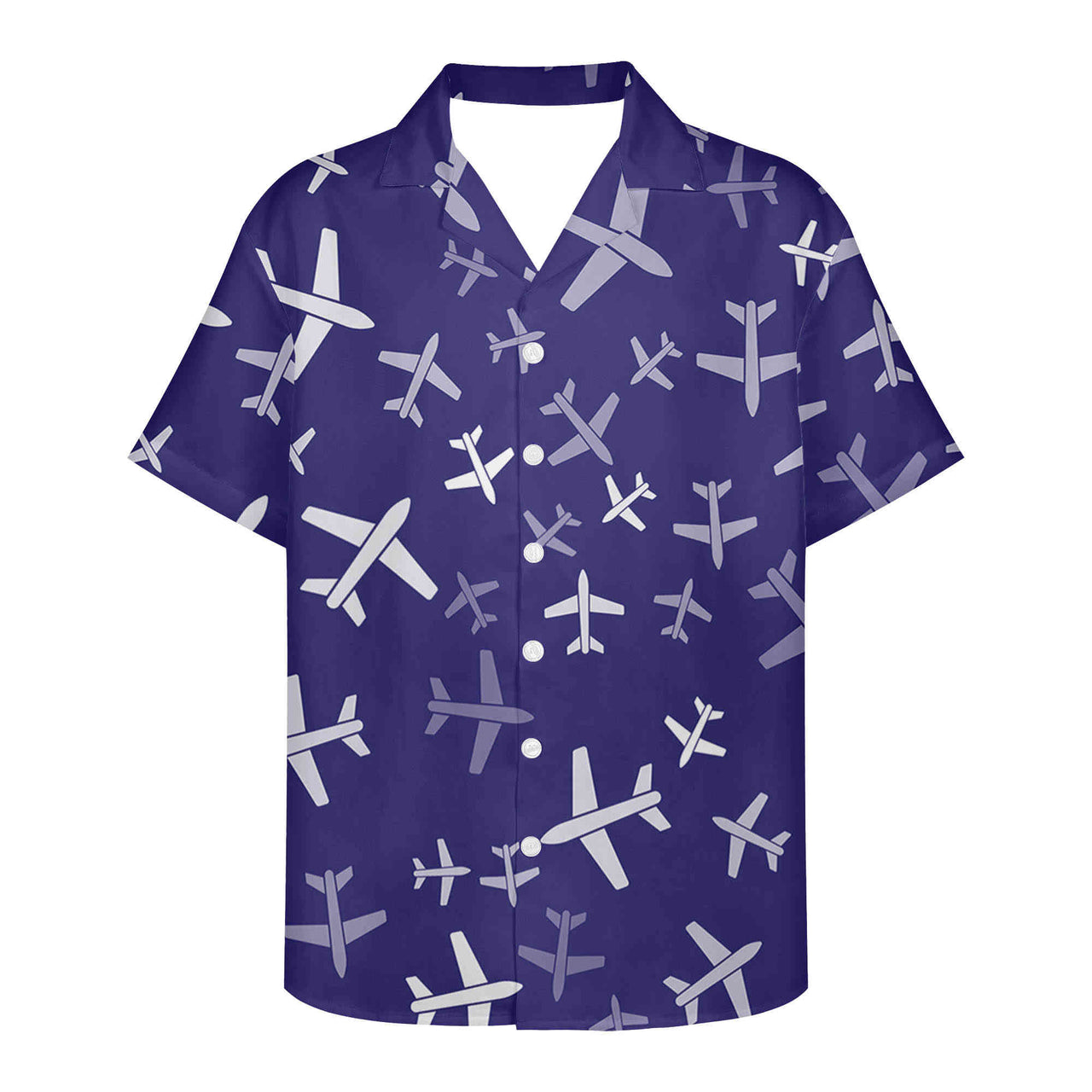 Different Sizes Seamless Airplanes Designed 3D Hawaiian Shirts