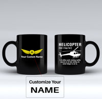 Thumbnail for Helicopter [Noun] Designed Black Mugs