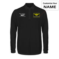 Thumbnail for To Fly or Not To What a Stupid Question Designed Long Sleeve Polo T-Shirts