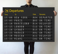 Thumbnail for Airport Departure Sign Printed Posters