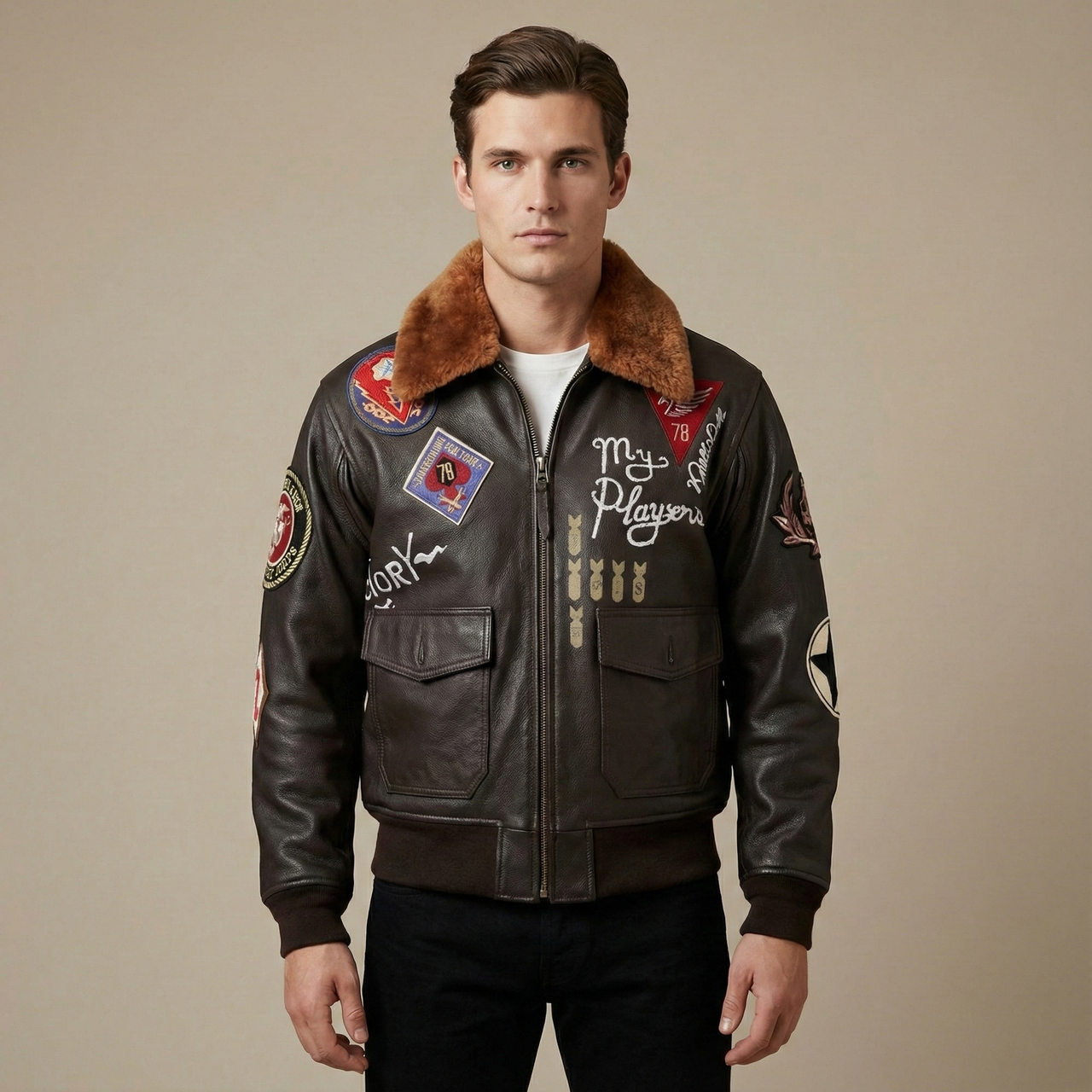 World War II Military Style "Make it Rain" Pilot Bomber Jackets