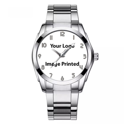Custom Design Image Logo Stainless Steel Band Watches