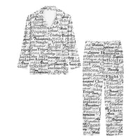 Thumbnail for Aviation Lovers Texts Designed Women Button Pajamas