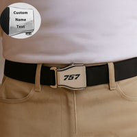Thumbnail for 757 Flat Text Designed Fashion Airplane Seat Belts
