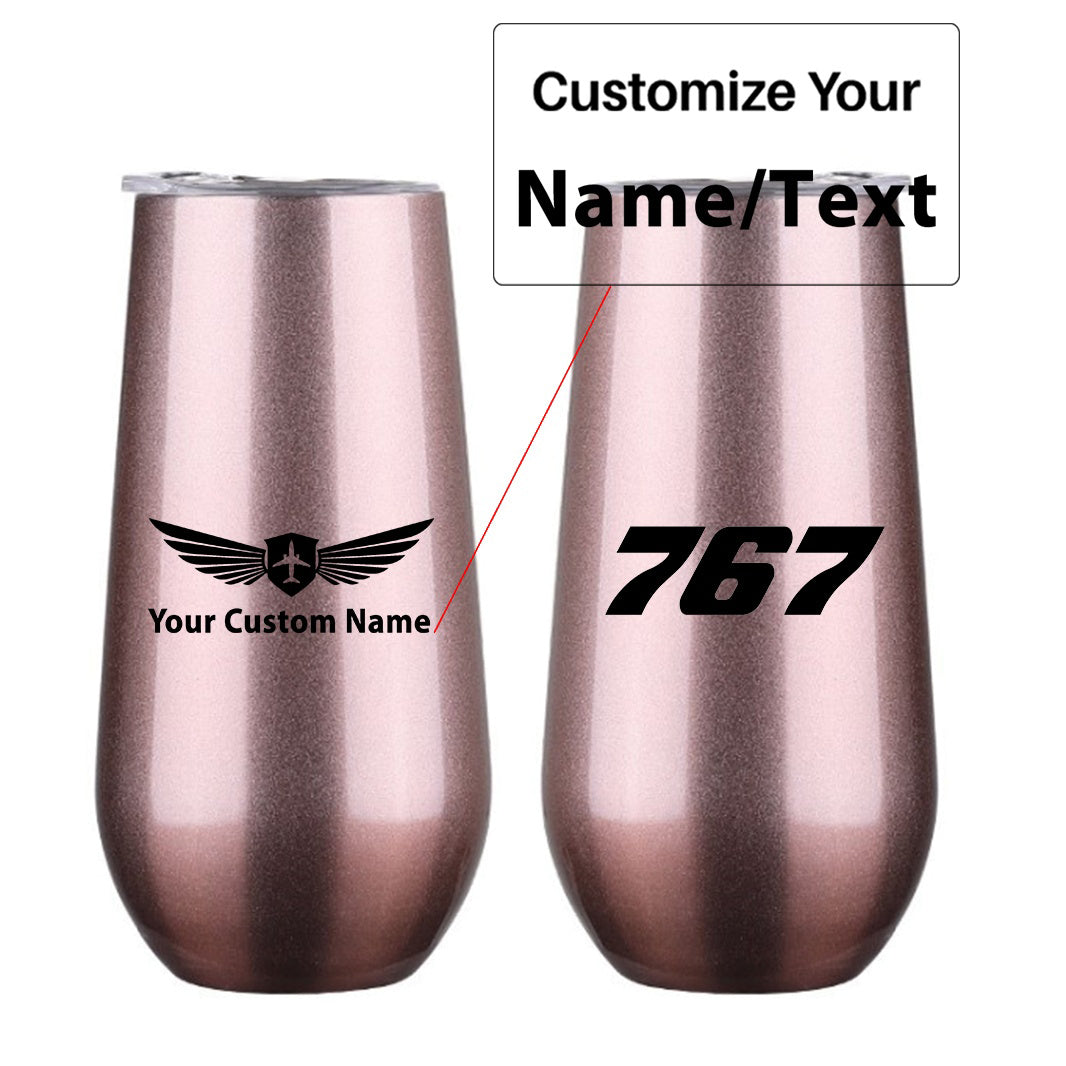 767 Flat Text Designed 6oz Egg Cups