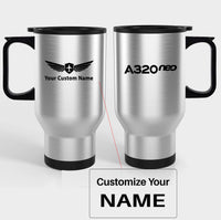 Thumbnail for A320neo & Text Designed Travel Mugs (With Holder)