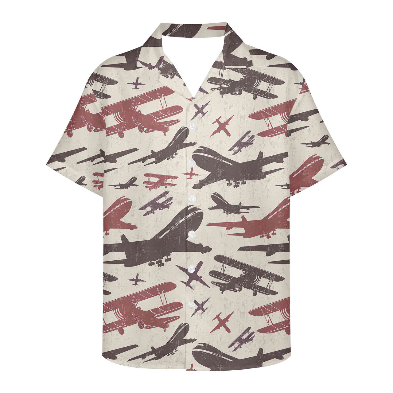 Vintage & Jumbo Airplanes Designed 3D Hawaiian Shirts