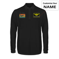 Thumbnail for Retro Fighter Jet F16 Designed Long Sleeve Polo T-Shirts