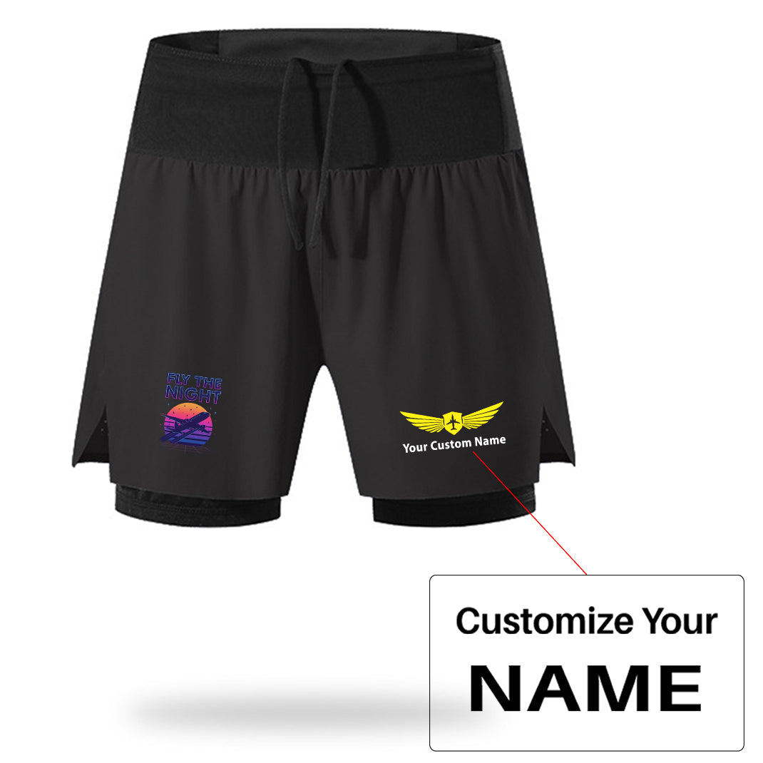 Fly The Night Designed Quick Dry Fitness Shorts