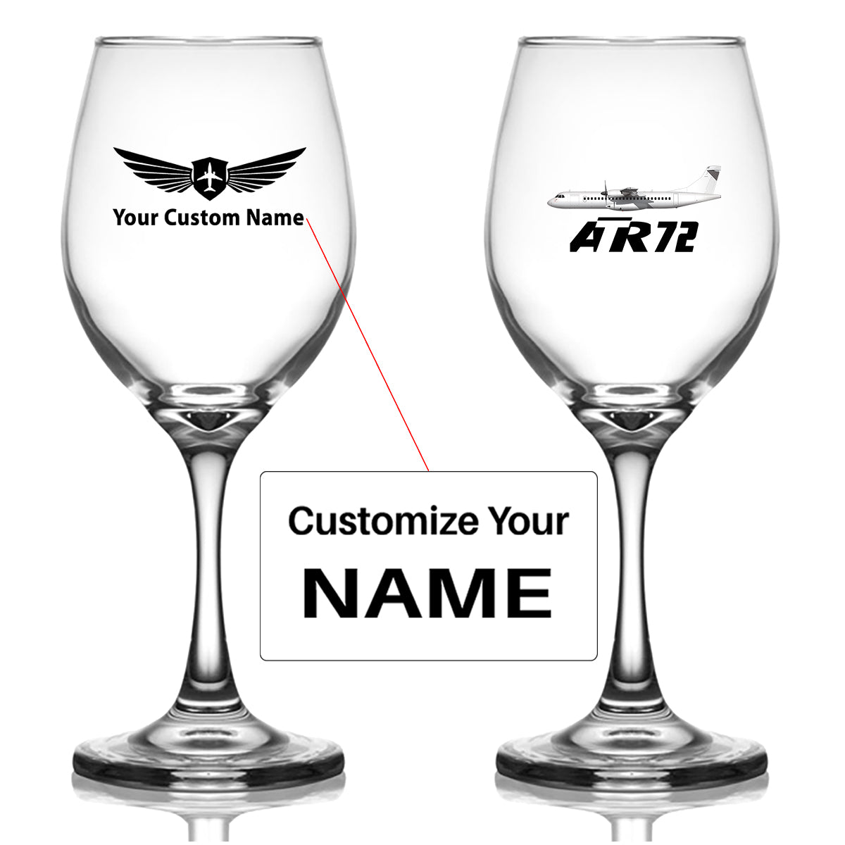 The ATR72 Designed Wine Glasses