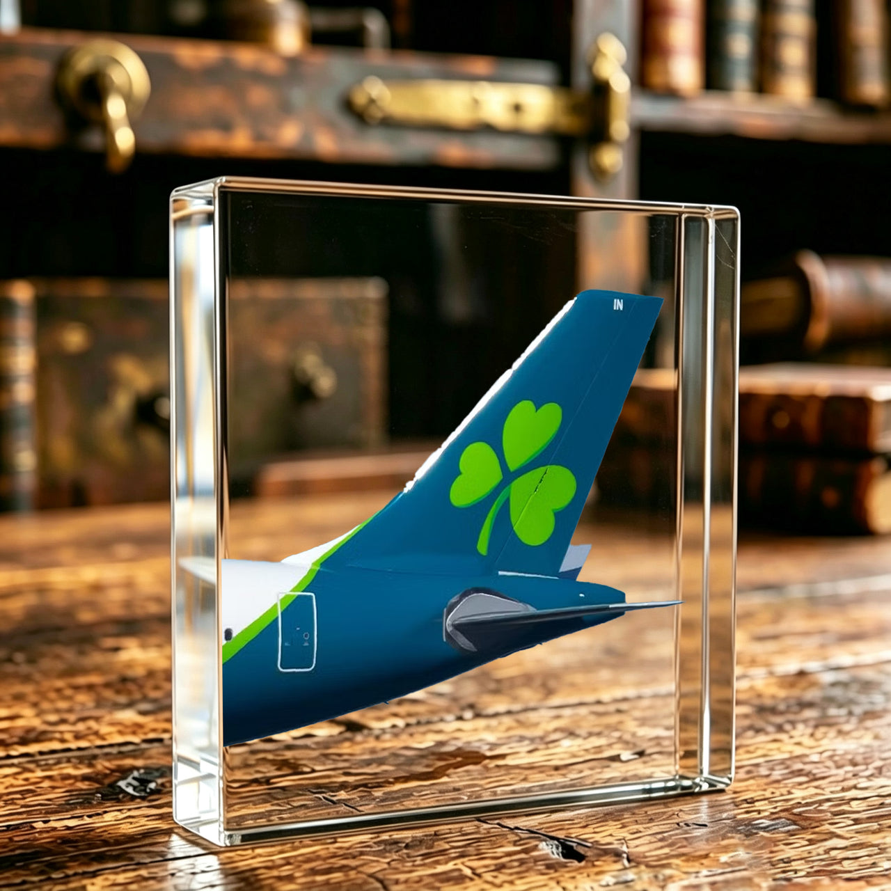 Aer Lingus Airlines Tail Logo Crystal Ornament