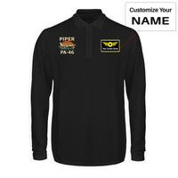 Thumbnail for Retro Piper PA-46 Designed Long Sleeve Polo T-Shirts