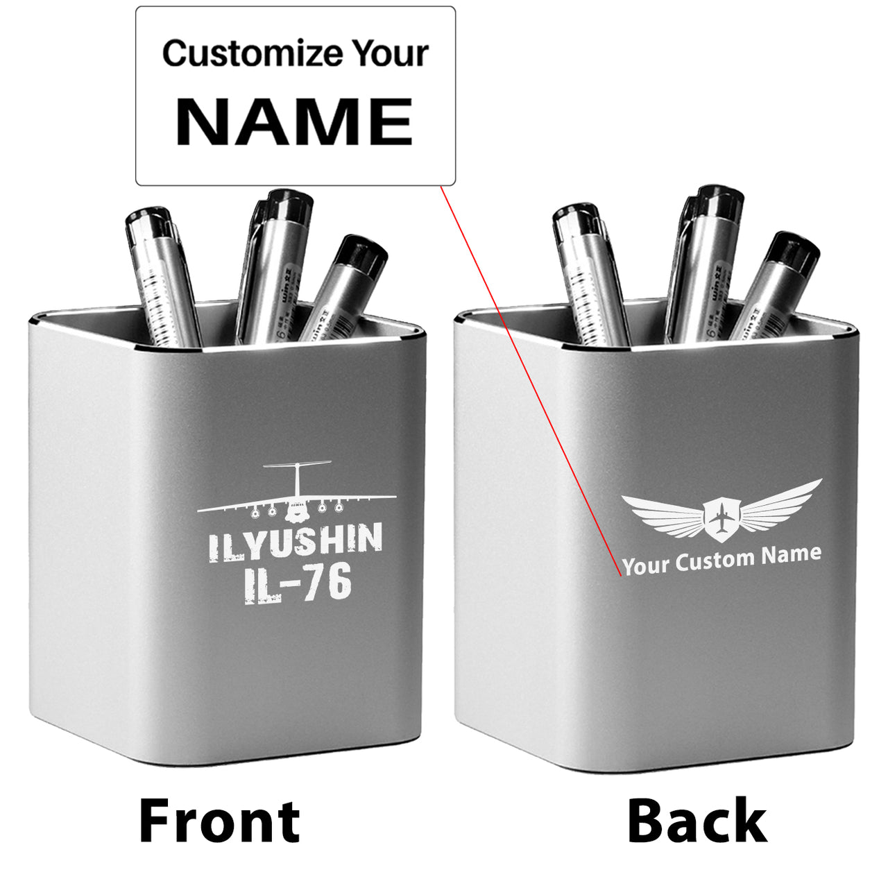ILyushin IL-76 & Plane Designed Aluminium Alloy Pen Holders