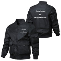 Thumbnail for Custom Design Image Logo Designed American Workwear Pilot Jacket