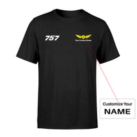 Thumbnail for 757 Flat Text Designed Men T-Shirt
