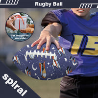 Thumbnail for Spaceship & Stars Designed Rugby
