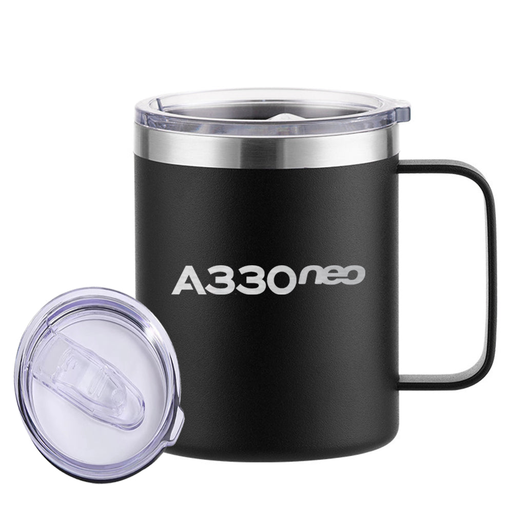 A330neo & Text Designed Stainless Steel Laser Engraved Mugs