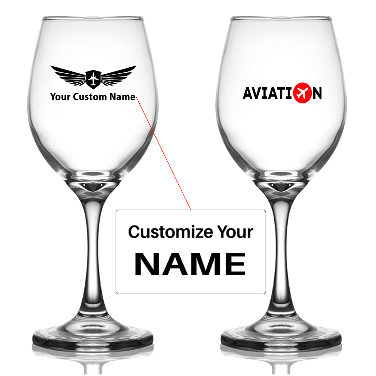 Aviation Designed Wine Glasses