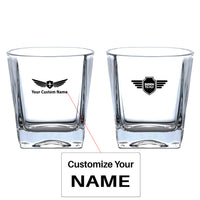 Thumbnail for Born To Fly & Badge Designed Whiskey Glass