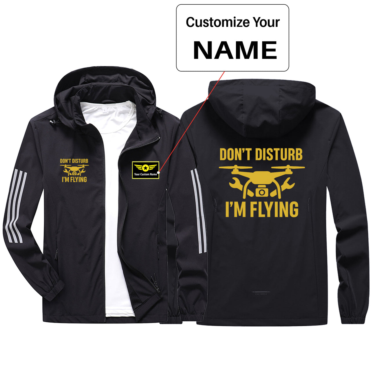 Don't Disturb I'm Flying Design Sport & Running Jackets