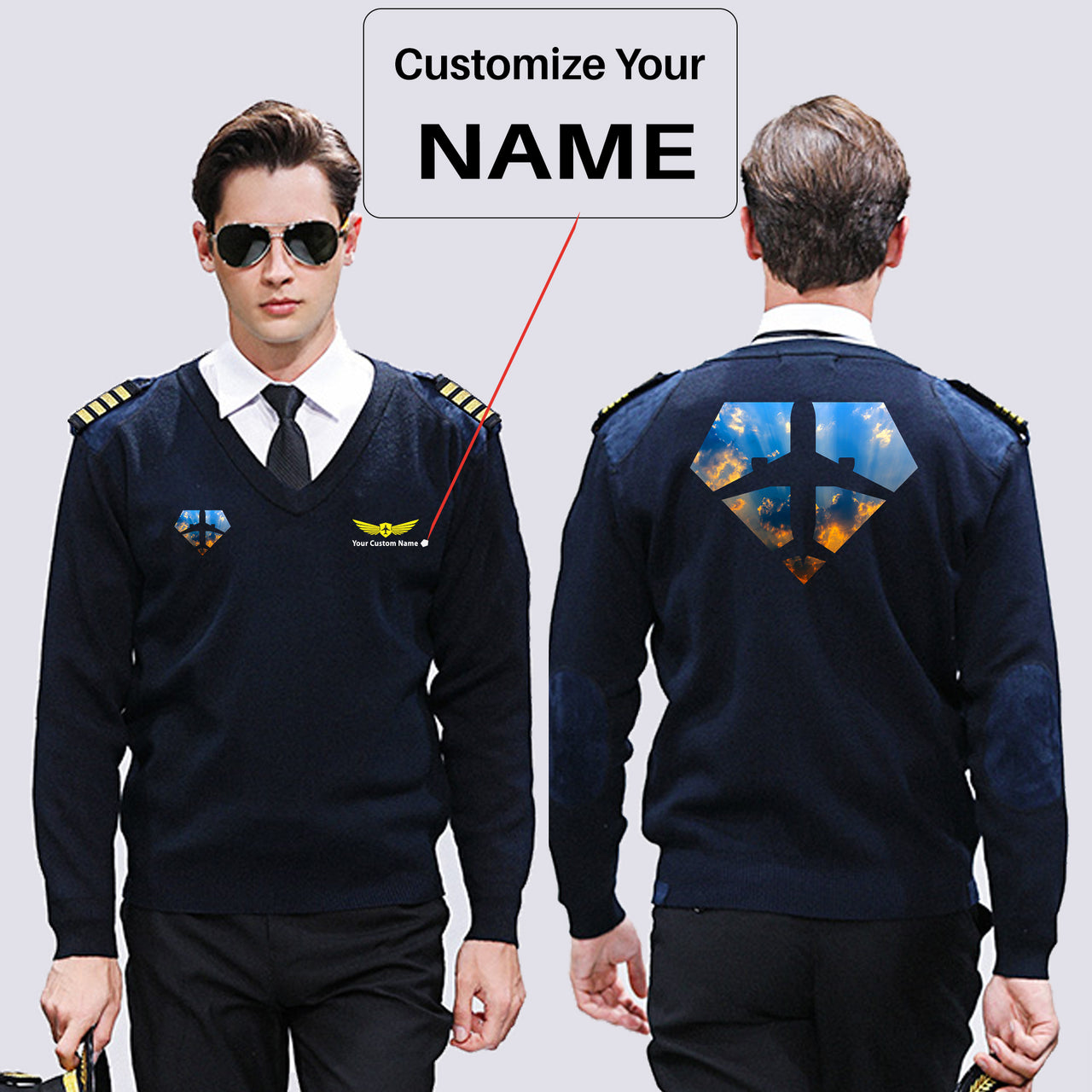 Supermen of The Skies (Sunrise) Designed Wool Pilot Sweaters