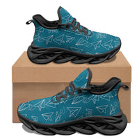 Thumbnail for Paper Airplane & Fly Green Designed Sports Running Jogging Shoes