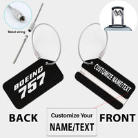 Thumbnail for Boeing 757 & Text Designed Fashion Metal Luggage Tags