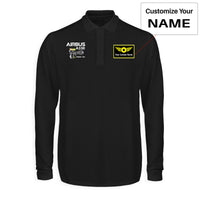 Thumbnail for Airbus A330 & Trent 700 Engine Designed Long Sleeve Polo T-Shirts