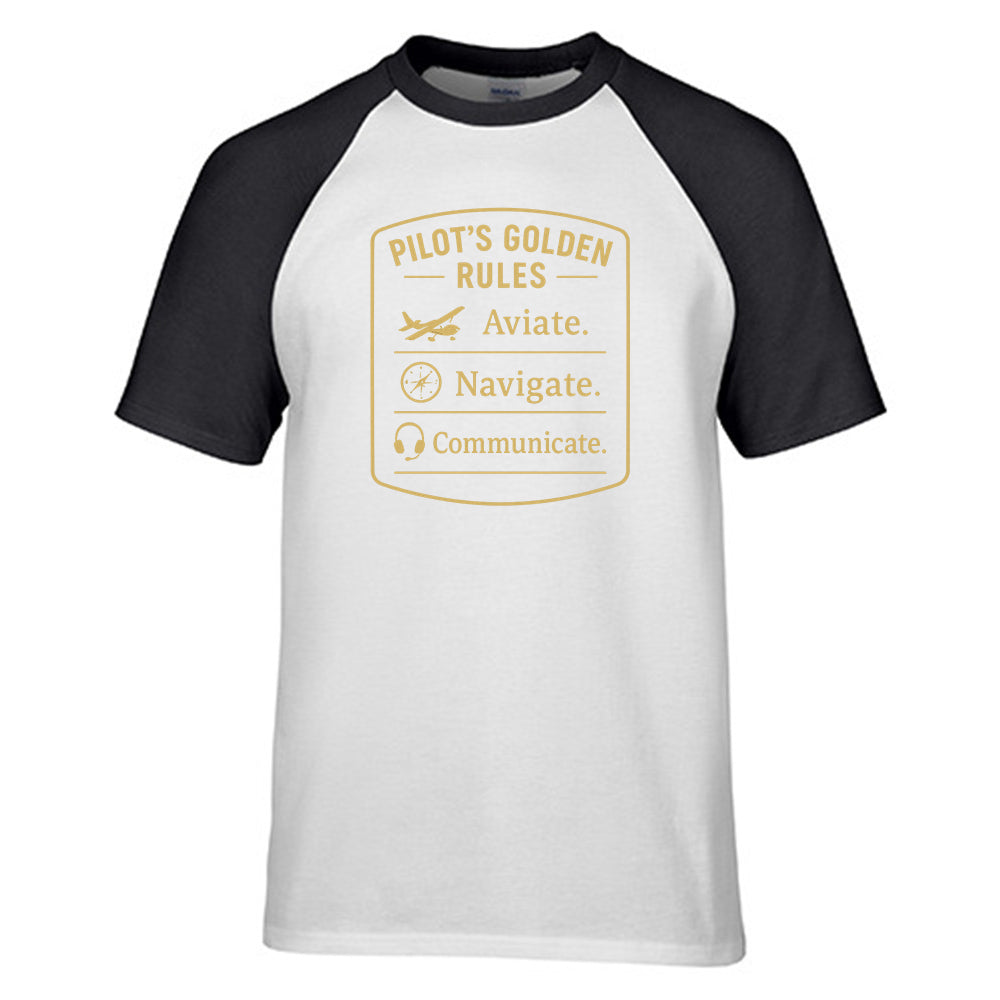Pilot's Golden Rules Designed Raglan T-Shirts