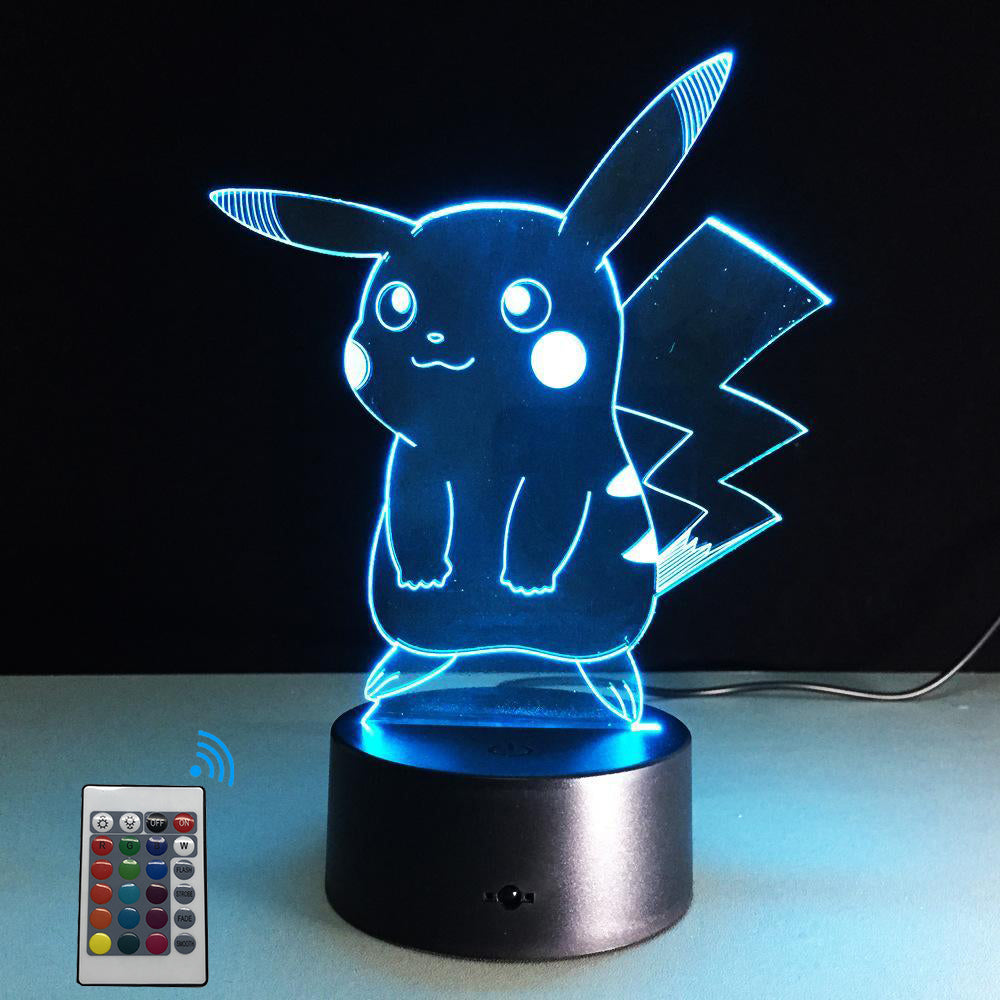 Pokemon Pikachu Designed 3D Night Lamps