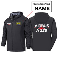 Thumbnail for Amazing Airbus A220 Designed Rain Jackets & Windbreakers