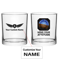 Thumbnail for Mind Your Attitude Designed Special Whiskey Glasses