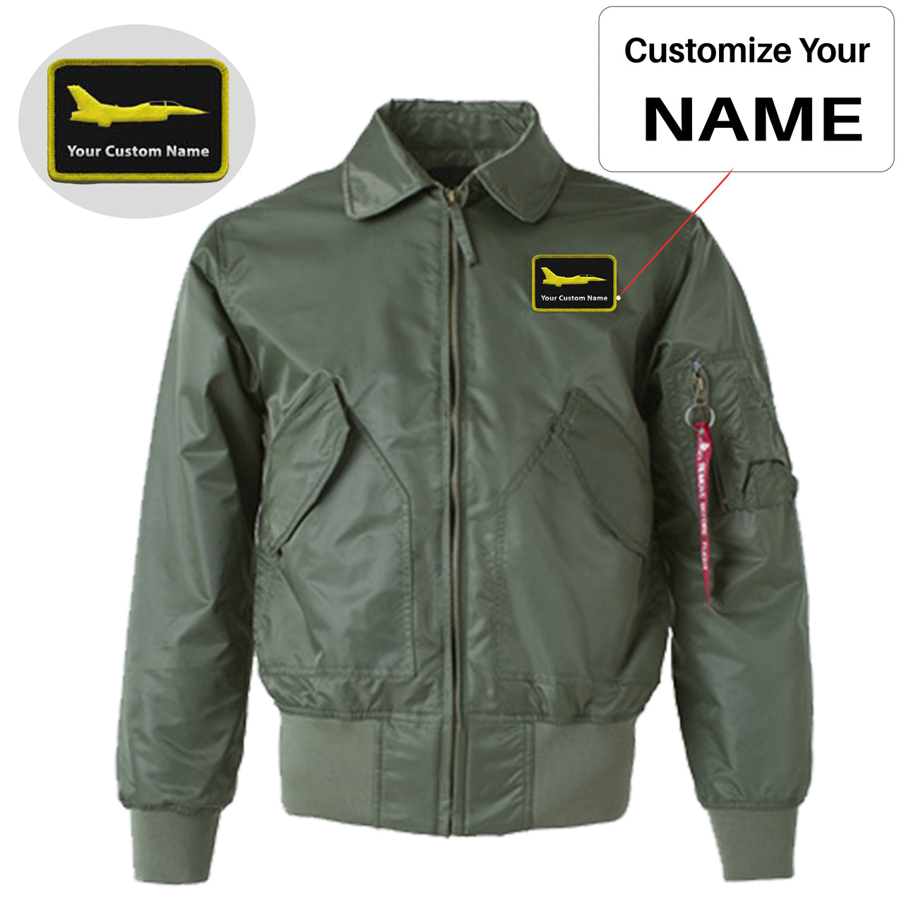 Custom (Badge 7 Jet) Embroidered Patch Attachable Jackets