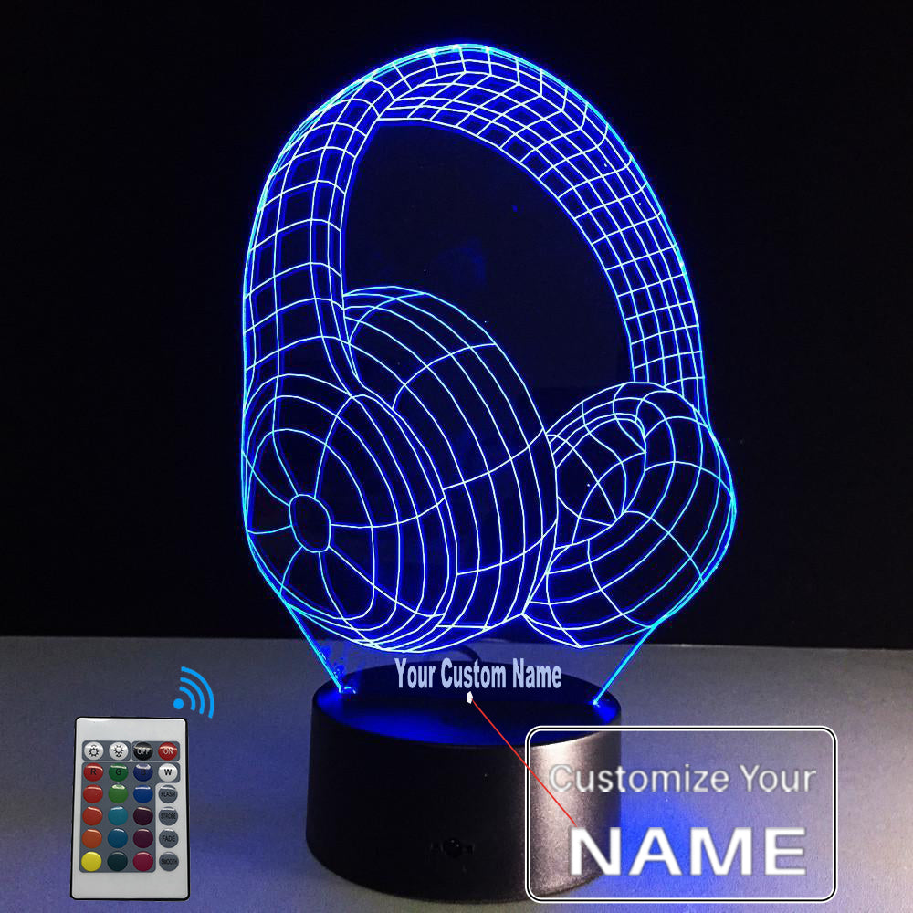 Headphones Designed 3D Night Lamps