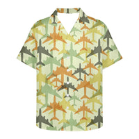 Thumbnail for Seamless Colourful Airplanes Designed 3D Hawaiian Shirts