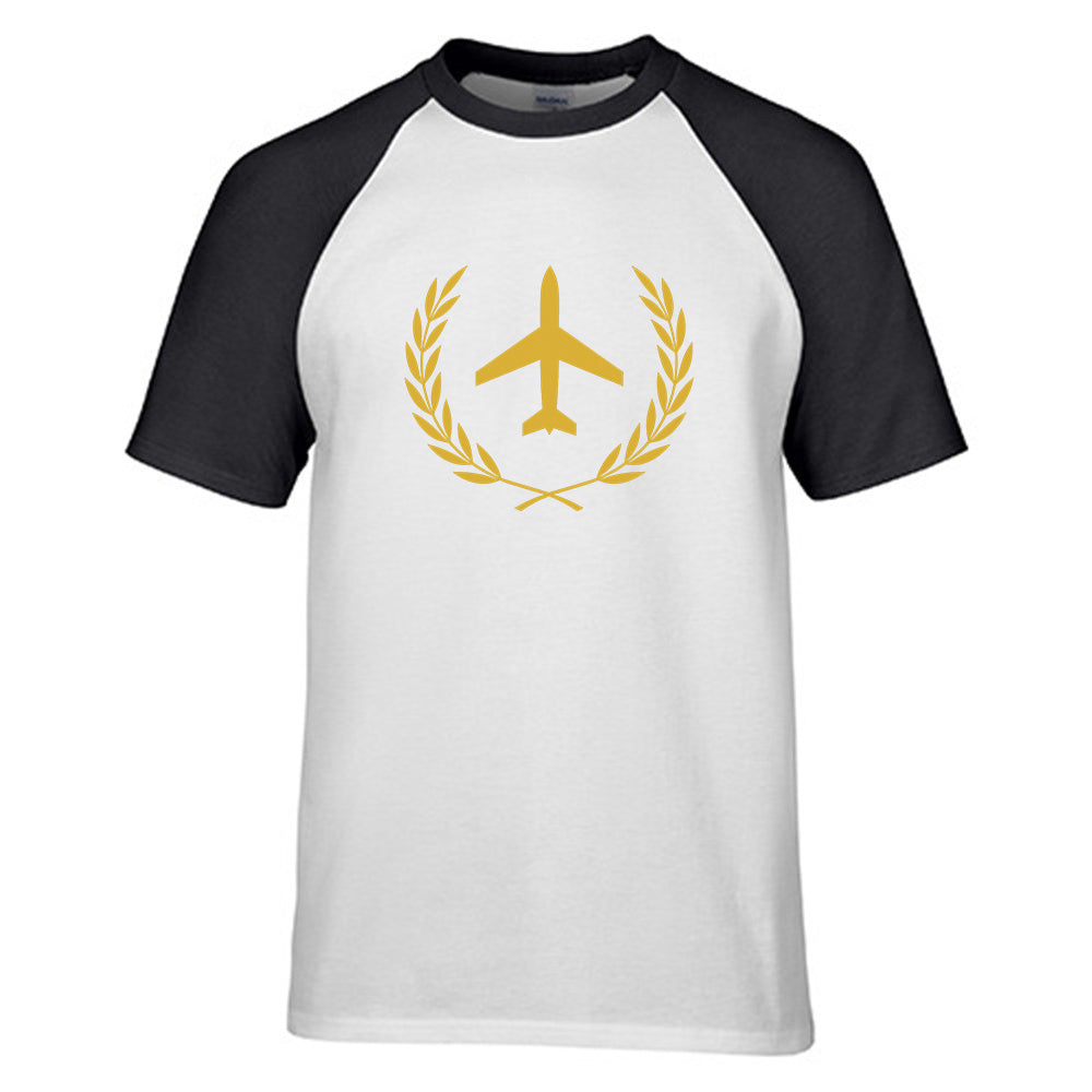Leaf & Airplane Designed Raglan T-Shirts