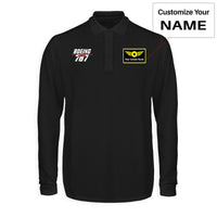 Thumbnail for Amazing Boeing 787 Designed Long Sleeve Polo T-Shirts