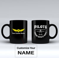 Thumbnail for Pilots Looking Down at People Since 1903 Designed Black Mugs