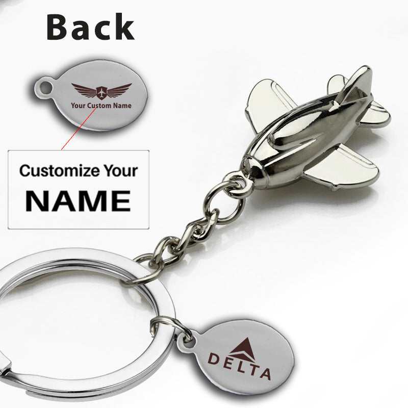 Delta Air Lines Designed Airplane Shape Key Chains
