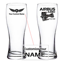 Thumbnail for Airbus A380 & Trent 900 Engine Designed Pilsner Beer Glasses