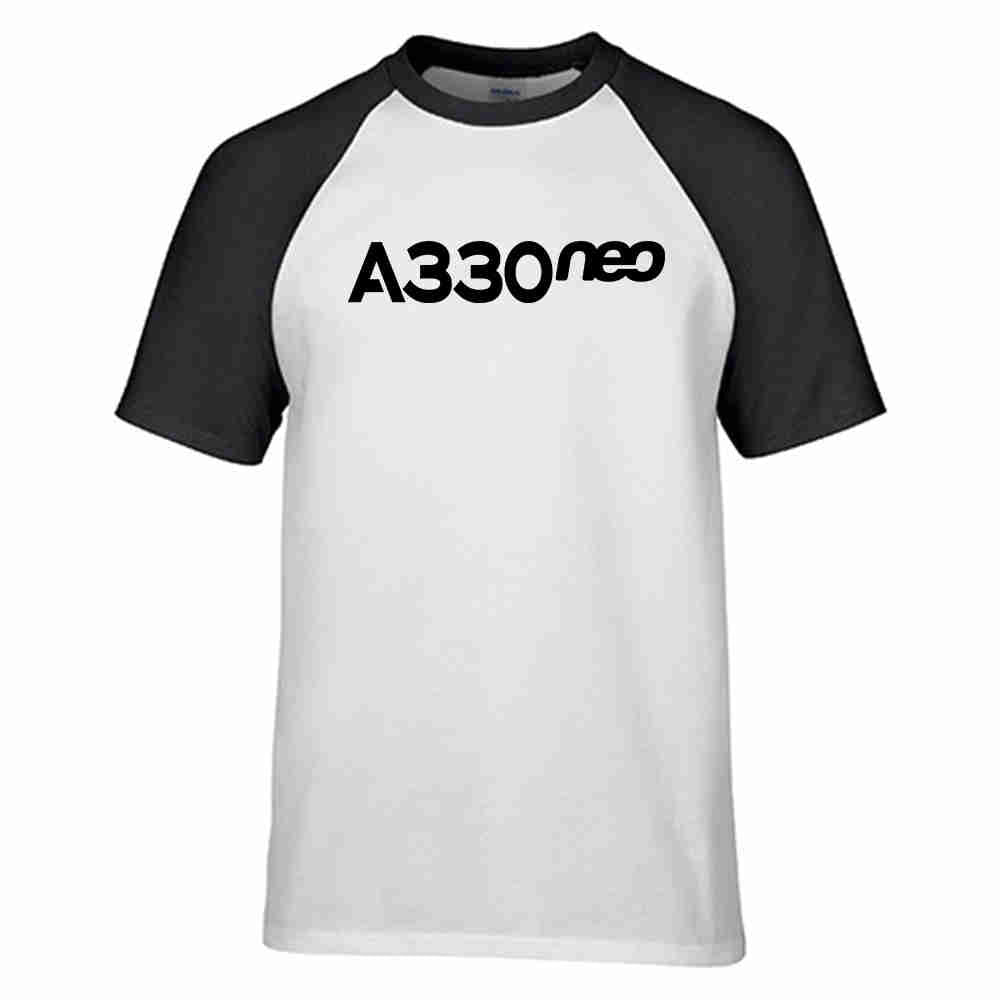 A330neo & Text Designed Raglan T-Shirts