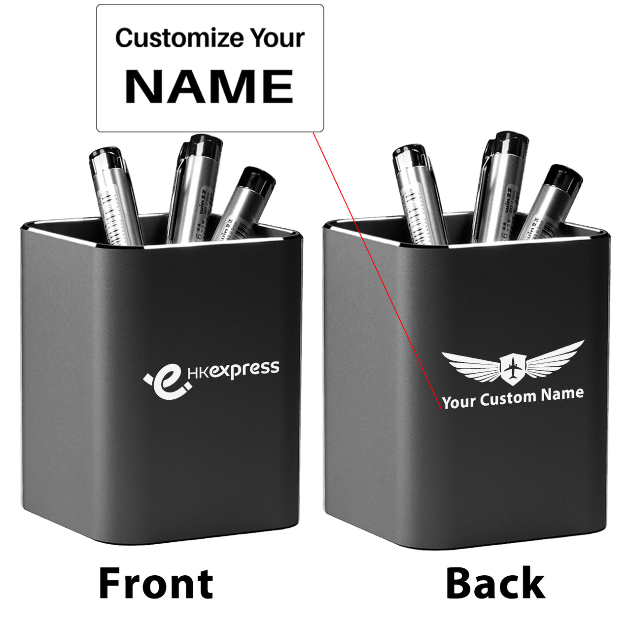 HK Express Airlines Designed Aluminium Alloy Pen Holders