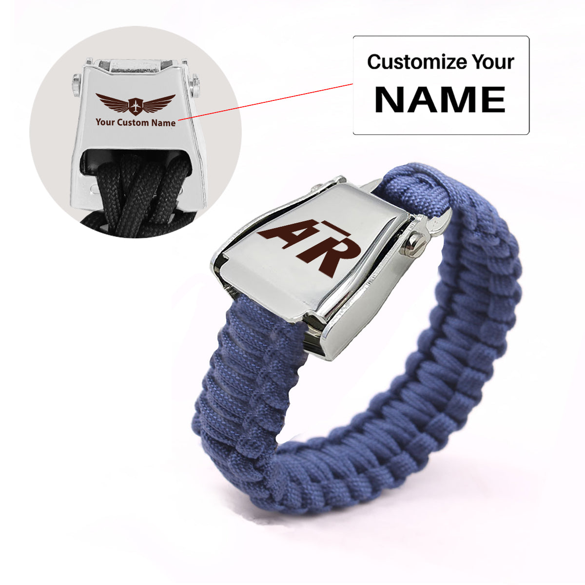 ATR & Text Design Airplane Seat Belt Bracelet