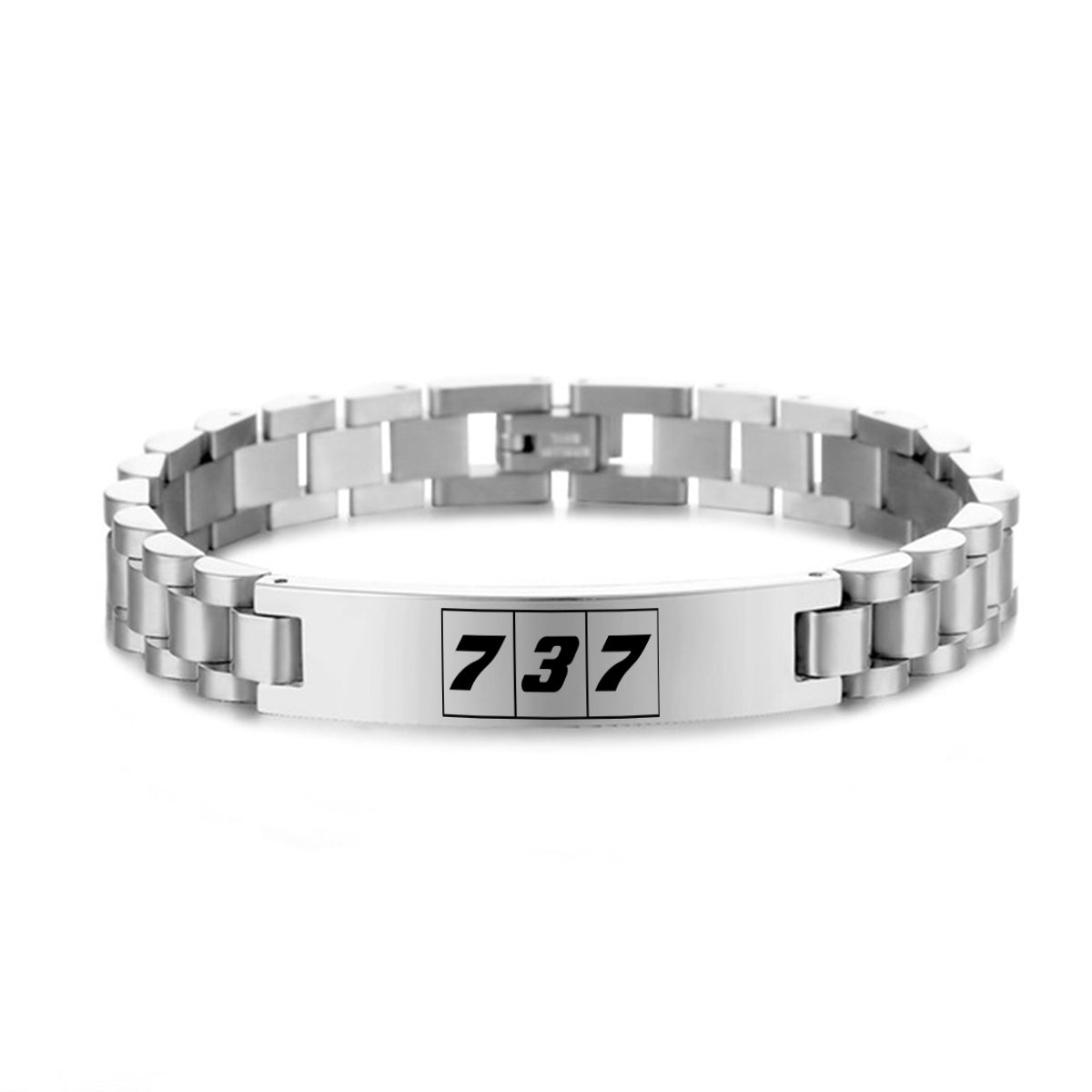 Flat Colourful 737 Designed Stainless Steel Chain Bracelets