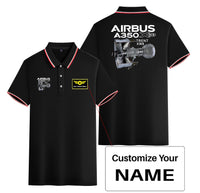 Thumbnail for Airbus A350 & Trent Wxb Engine Designed Stylish Polo T-Shirts (Double-Side)